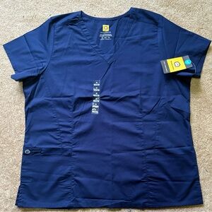 Wonderwink Women’s Navy Blue Vneck Scrub Top Size XL